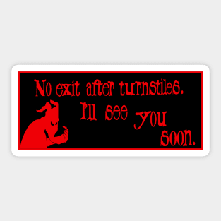 Final destination 3 (Devil flight) (YOU MAY NEVER RETURN!) Sticker